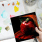 Original Oil Painting 6x6" Apple Artwork - Rich Ruby Red Apple