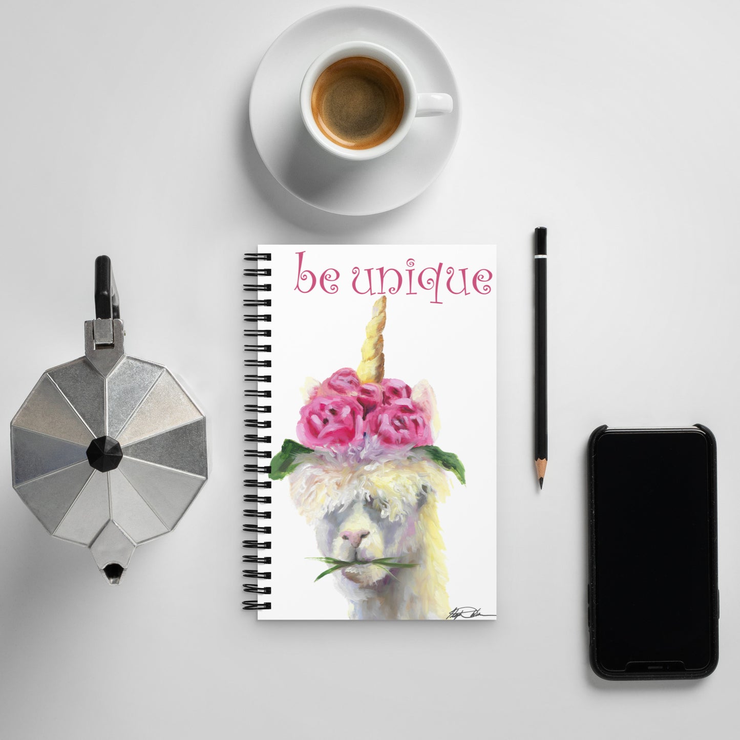 Llama Unicorn "Be Unique" Notebook