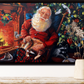 Original Oil Painting of Santa and His Helpers 24x36"