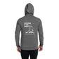 Unisex zip hoodie for creatives "Exposure is for Nudists Not Artists"