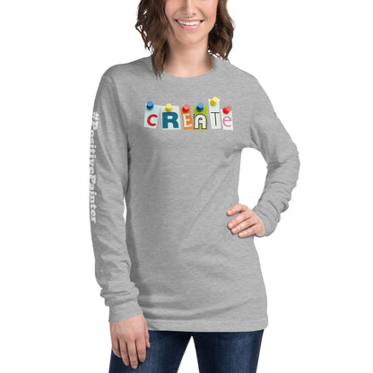 "Create" Creative T-shirt Unisex Long Sleeve Tee