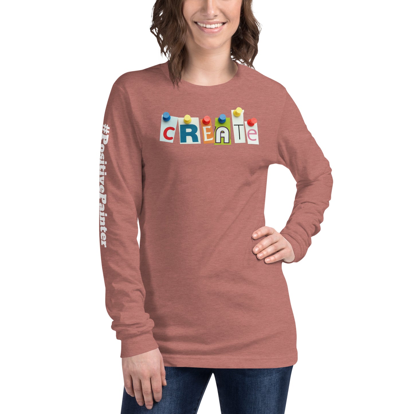 "Create" Creative T-shirt Unisex Long Sleeve Tee